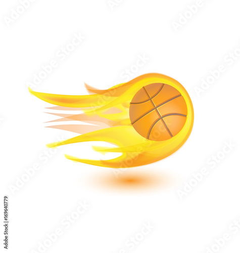 Basketball flame ignite icon