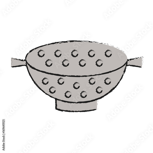 Colorful colander doodle over white background vector illustration