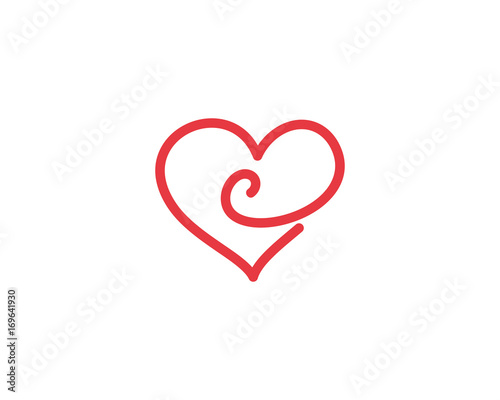 Lowercase Letter c and Heart Logo 1