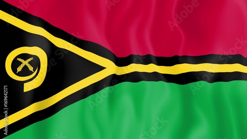 Animated flag of Vanuatu in slow motion