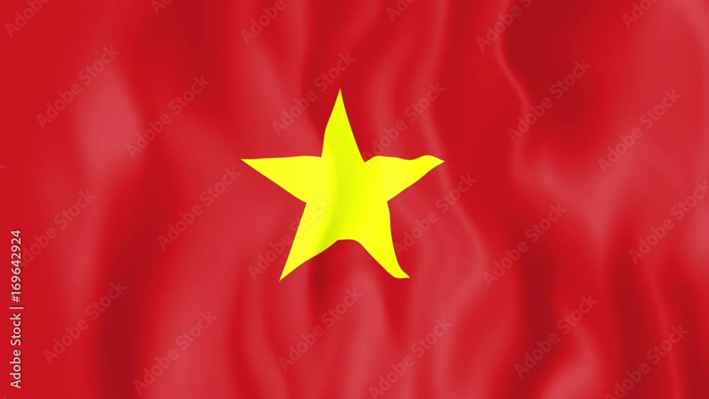 Animated flag of Vietnam in slow motion Animated flag of Vietnam in slow motion
