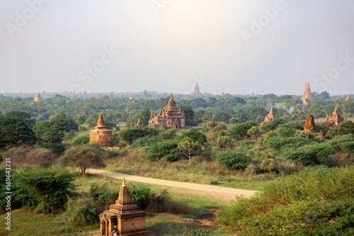 many of temples of Bagan in Myanmar