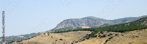 Turkish mountains and green forest panorama