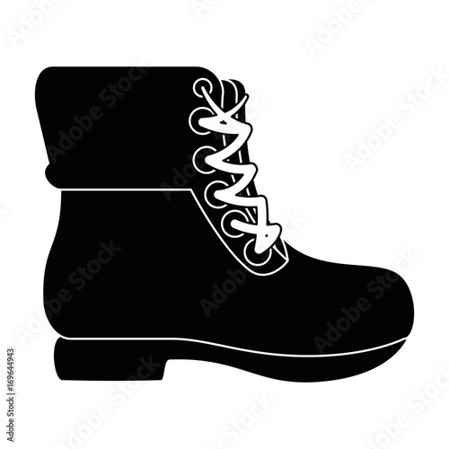camping boots icon over white background vector illustration