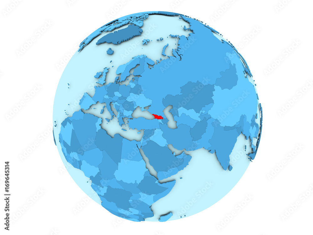 Georgia on blue globe isolated Georgia on blue globe isolated