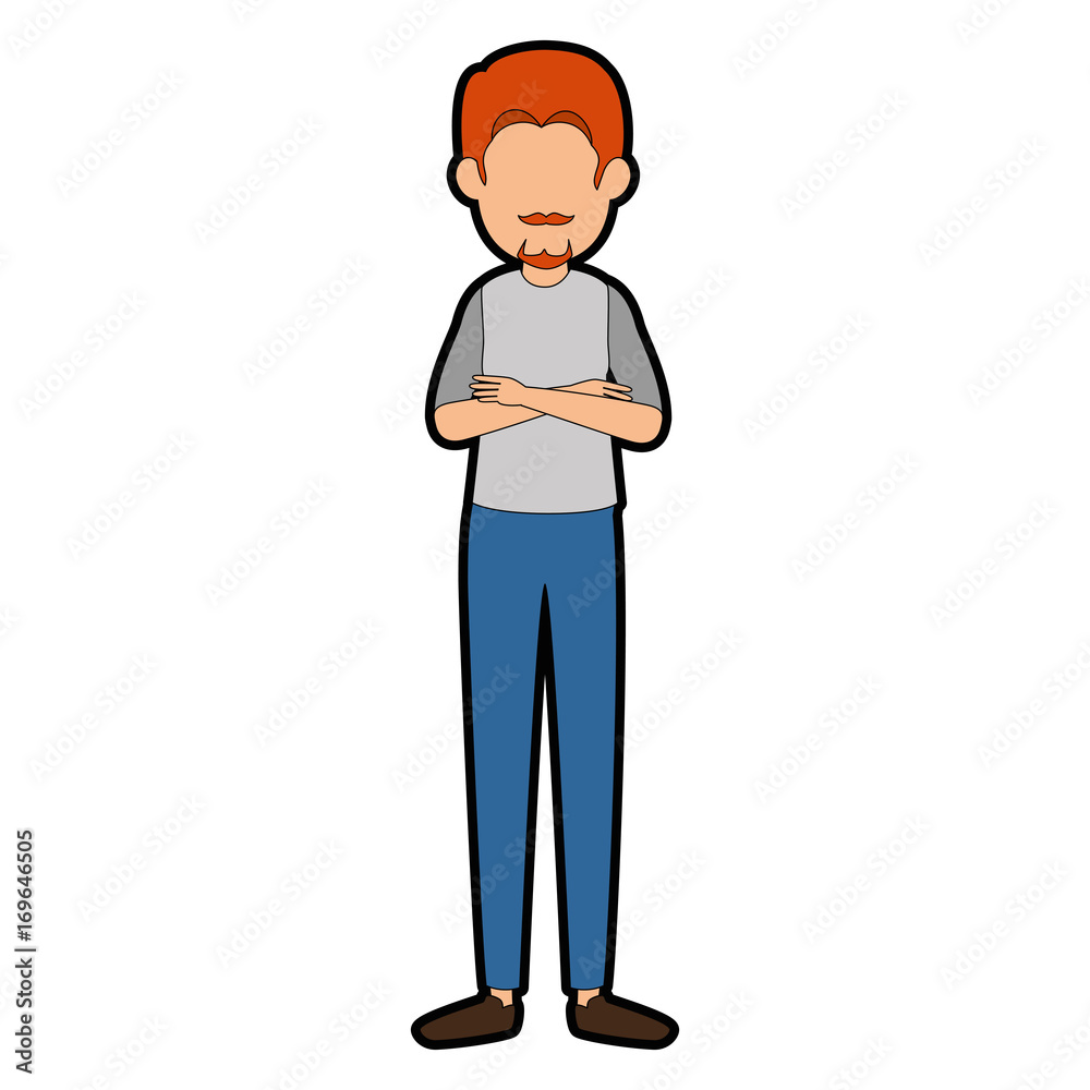 Man faceless avatar icon over white background vector illustration