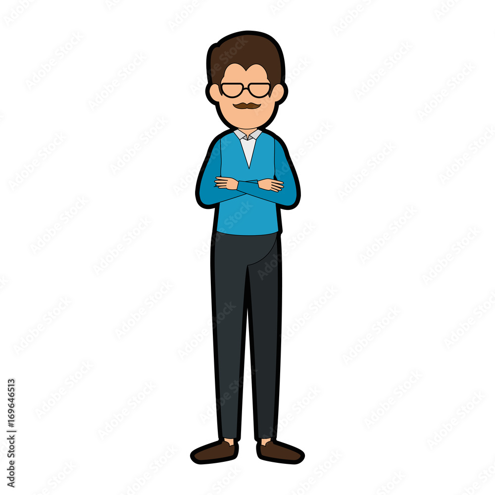 Man faceless avatar icon over white background vector illustration