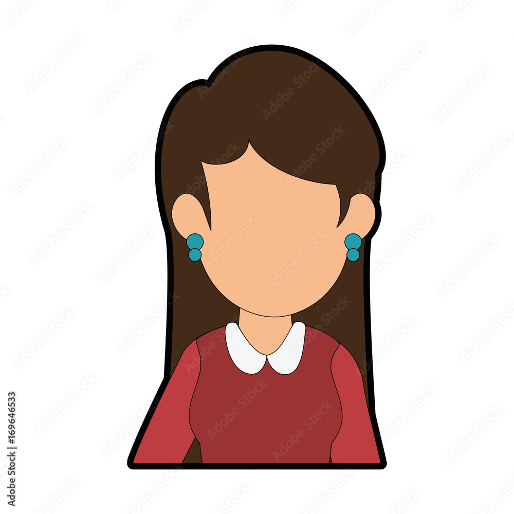 avatar businesswoman icon over white background vector illustration avatar businesswoman icon over white background vector illustration
