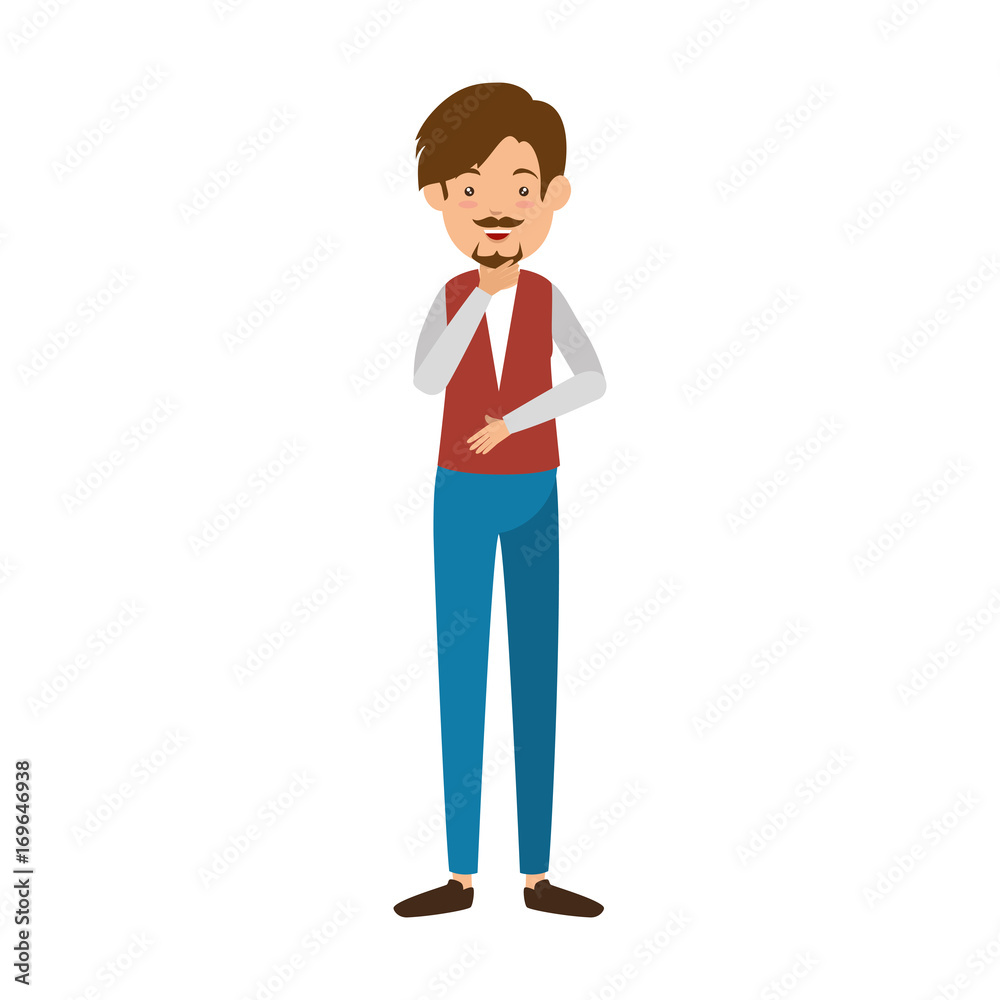 avatar man icon over white background vector illustration avatar man icon over white background vector illustration