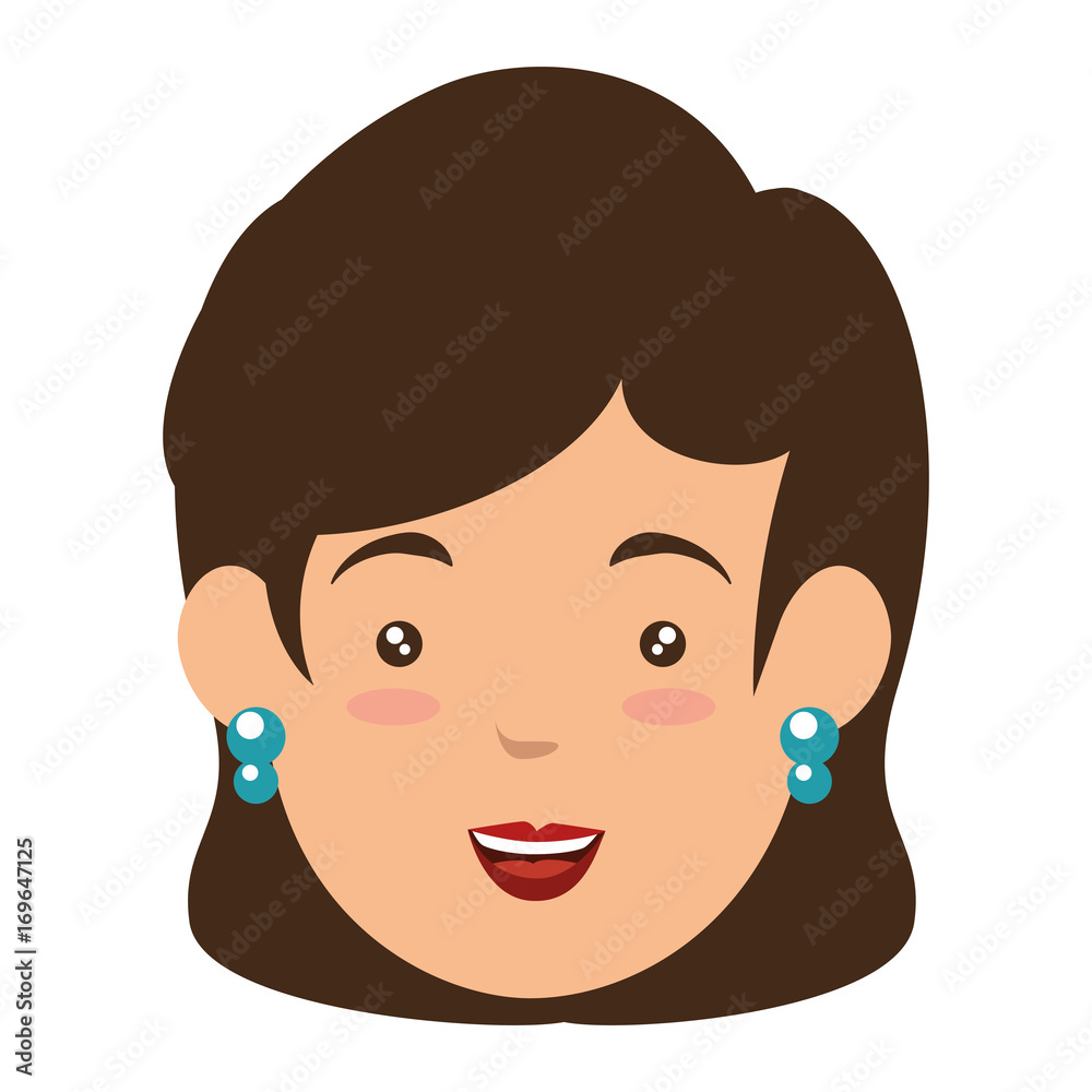 Obraz premium avatar businesswoman icon over white background vector illustration
