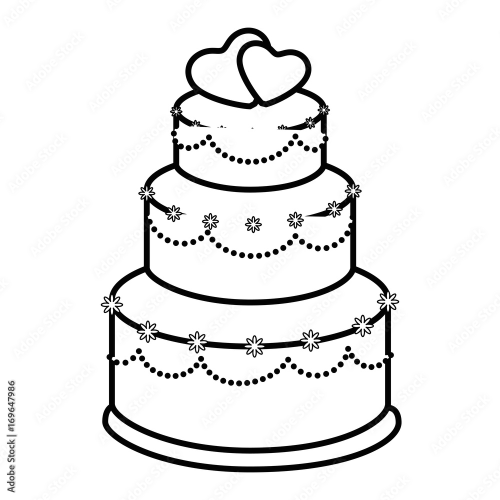 wedding cake icon over white background vector illustration wedding cake icon over white background vector illustration