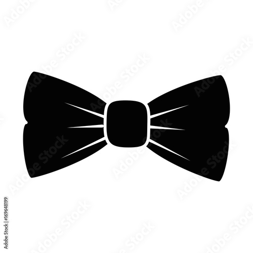 bow tie icon over white background vector illustration