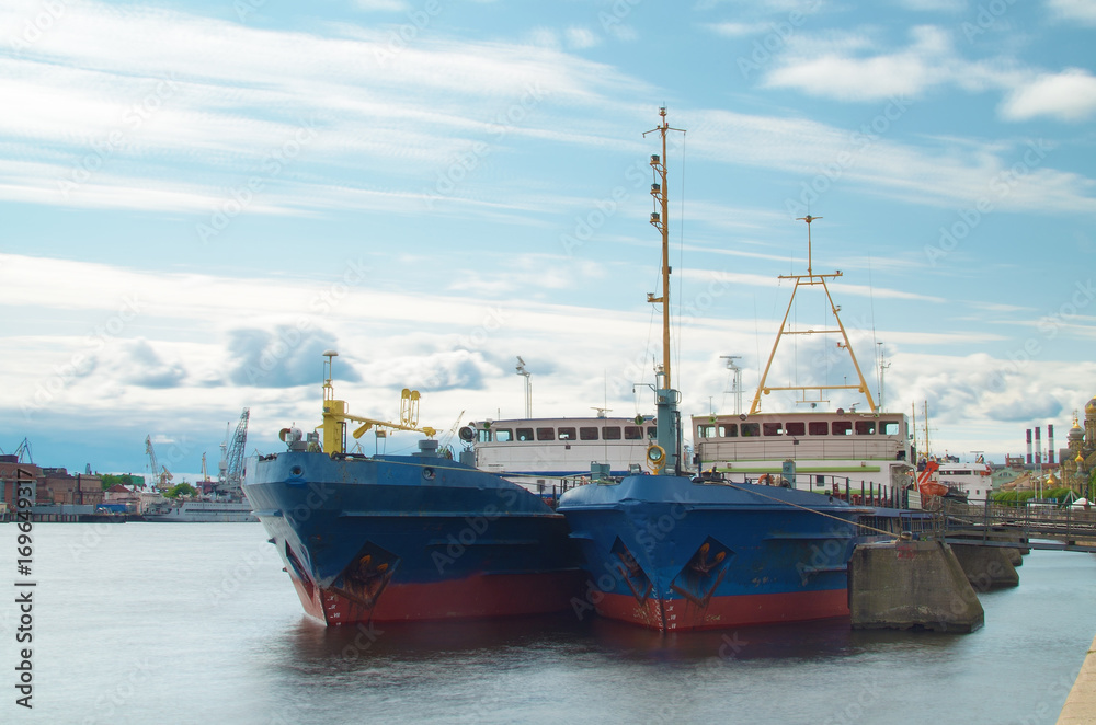 Cargo ship at berth.