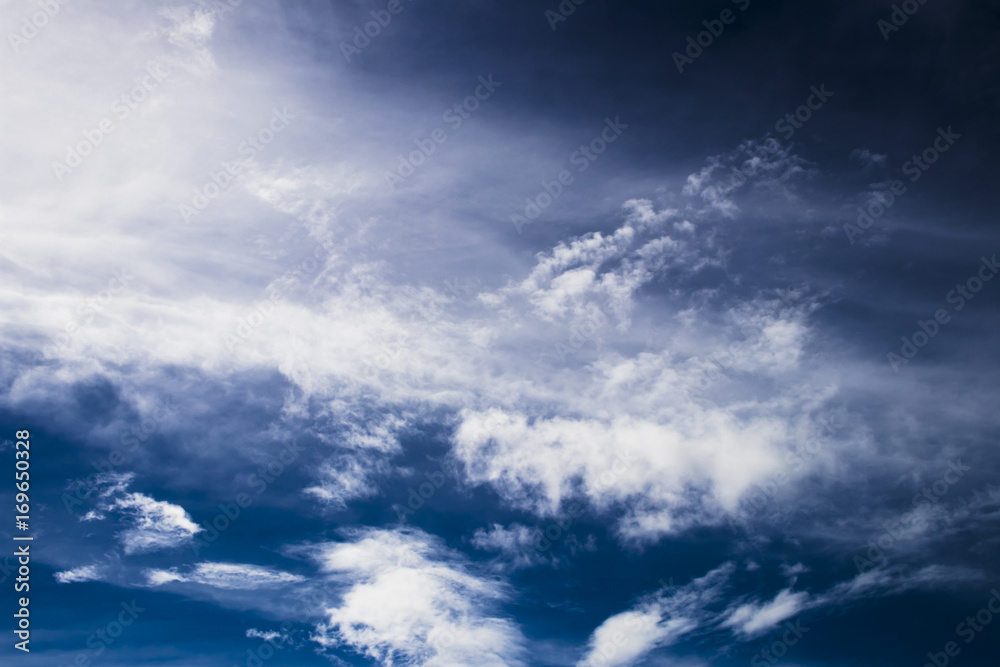 Sunlight spreads itself in a beautiful blue sky. Sunlight spreads itself in a beautiful blue sky.