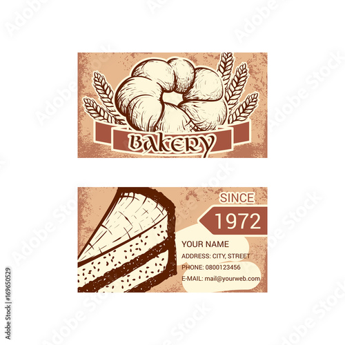 Business card for bakery shop