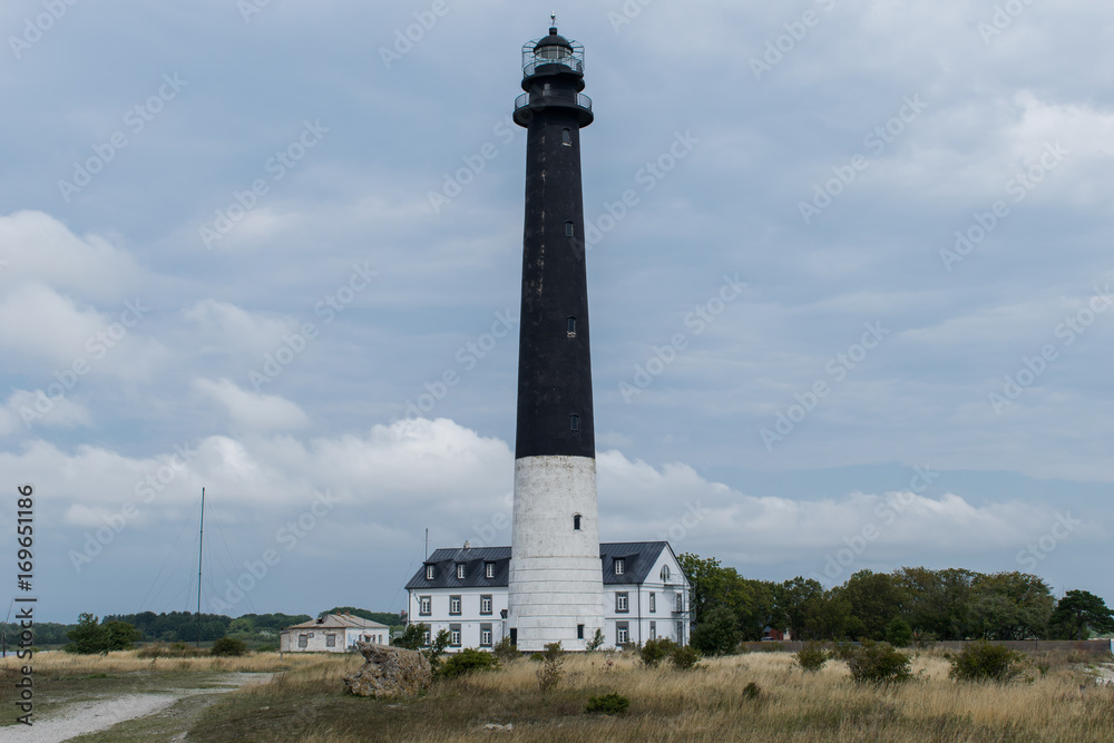 Lighthouse on the sky as background, Saaremaa