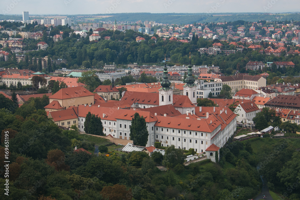 Veduta aerea del monastero di Strahov a Praga
