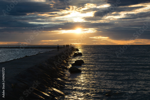 Sunset reflection in the sea