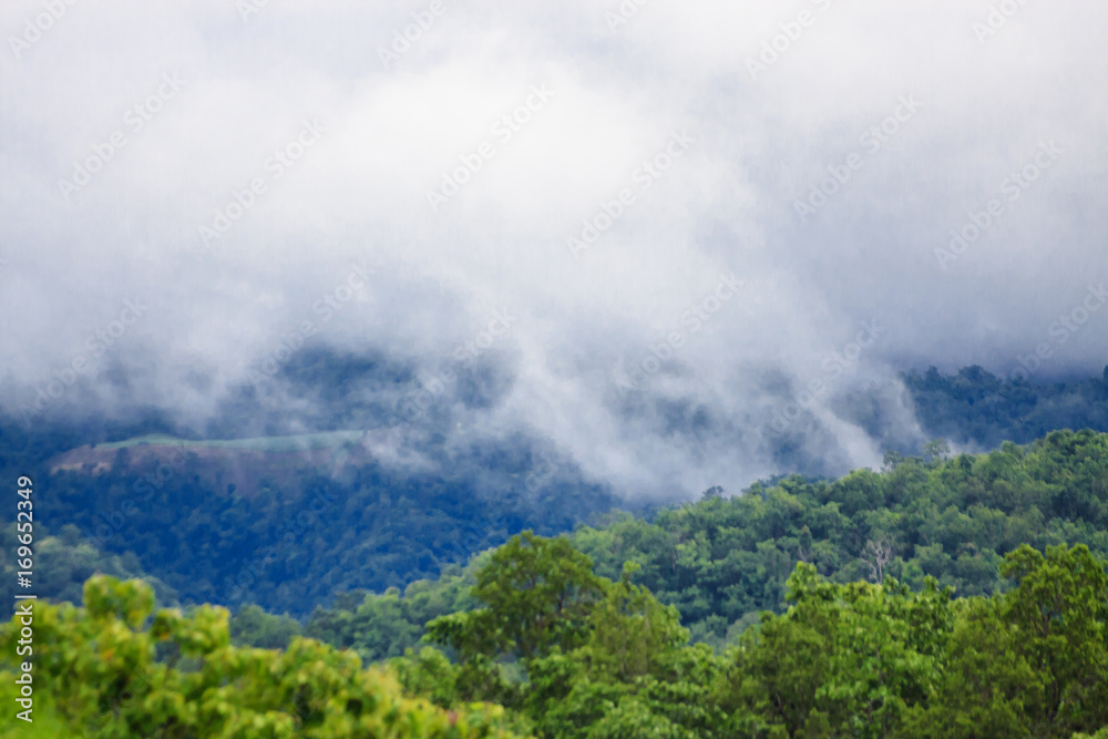 Misty Over The Mountains / Misty Over The Mountains Landscape In Rural Thailand Misty Over The Mountains / Misty Over The Mountains Landscape In Rural Thailand