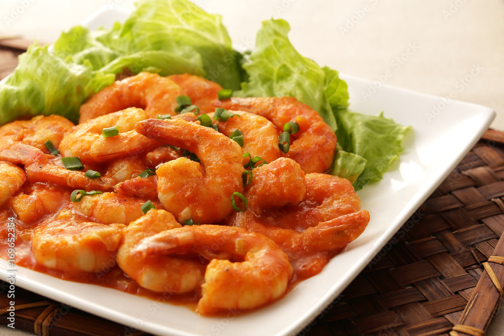 エビチリ　干烧虾仁　Shrimp with Chili Sauce