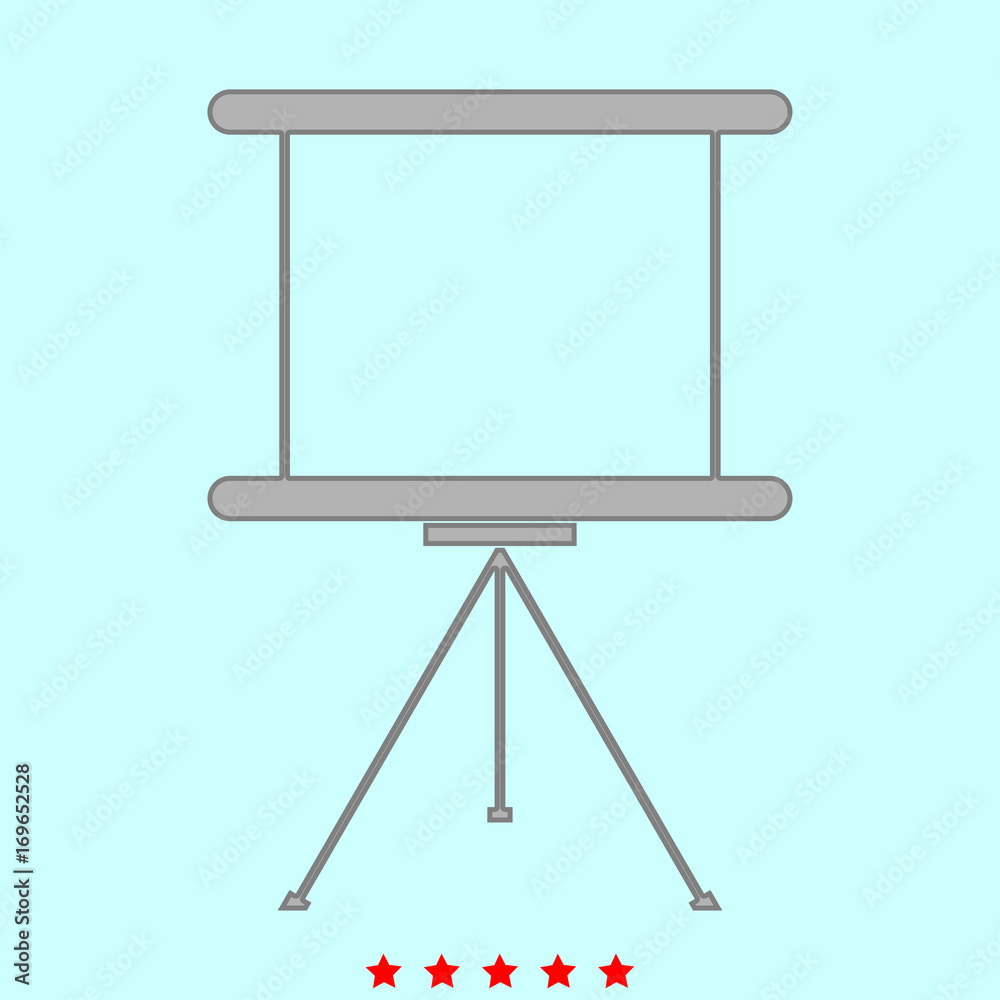 Business presentation board it is icon .
