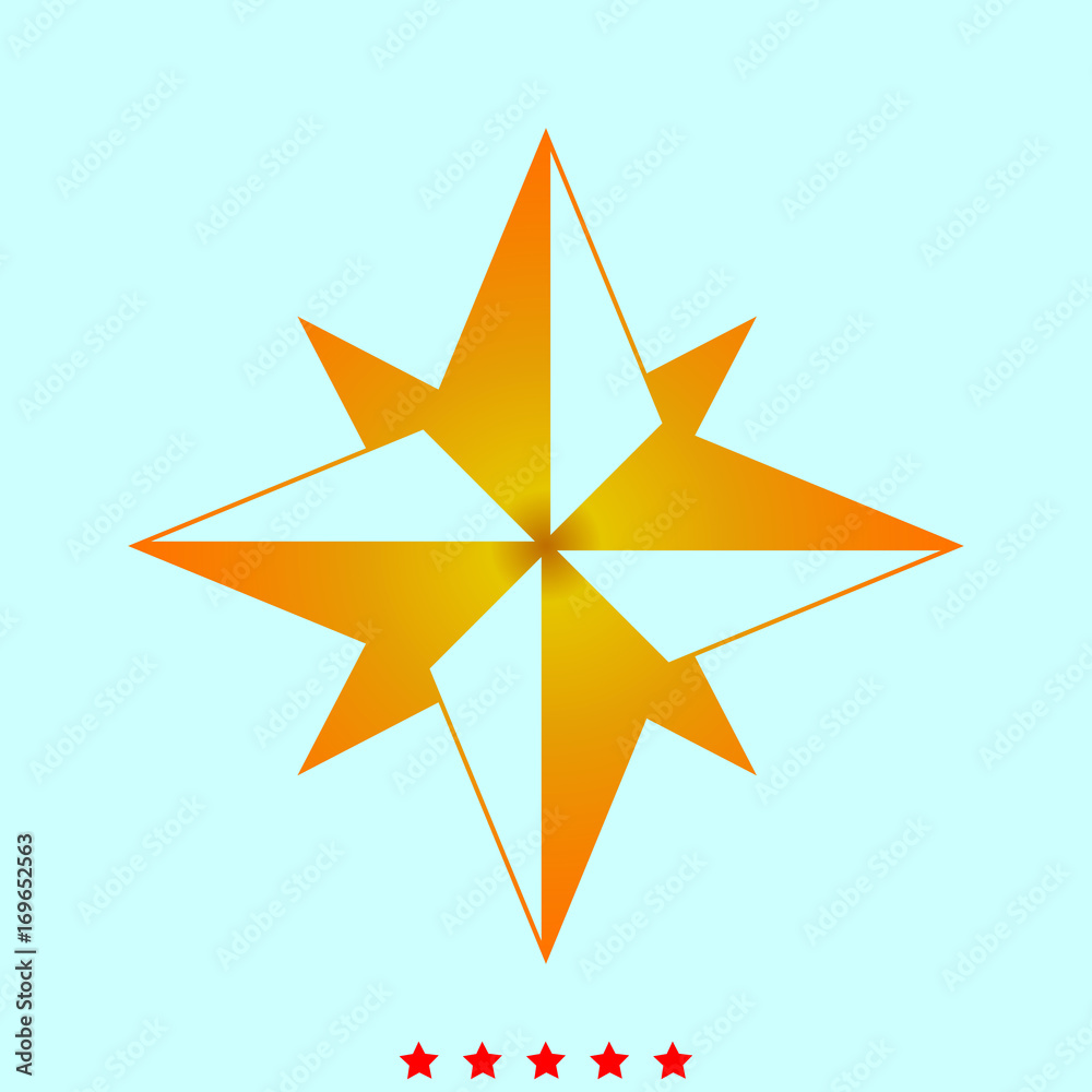 Obraz premium Wind rose it is icon .