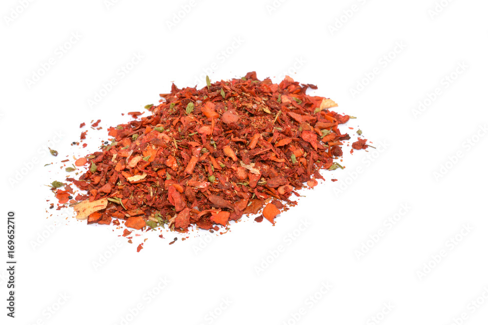 Fototapeta premium Ground sweet paprika isolated on white background