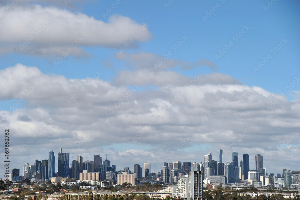 Melbourne CBD panorama viewed from the west Melbourne CBD panorama viewed from the west