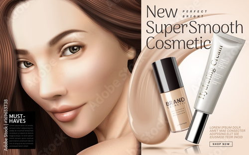 Cosmetic foundation ads