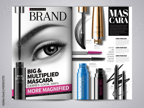 Fashion makeup magazine template