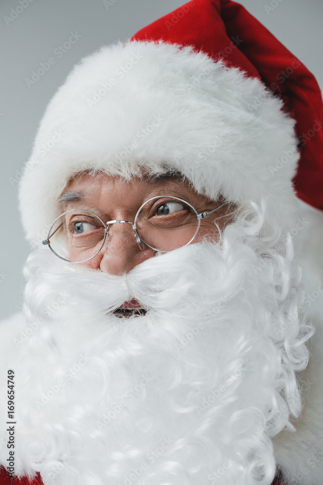 cheerful santa in eyeglasses cheerful santa in eyeglasses