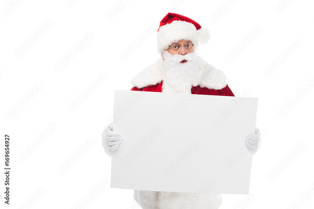 santa claus with blank card santa claus with blank card