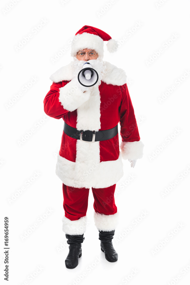 santa claus with megaphone santa claus with megaphone