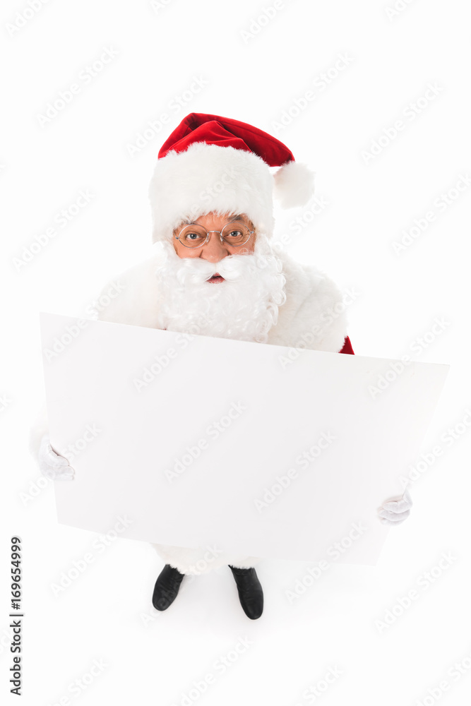 santa claus with blank card santa claus with blank card