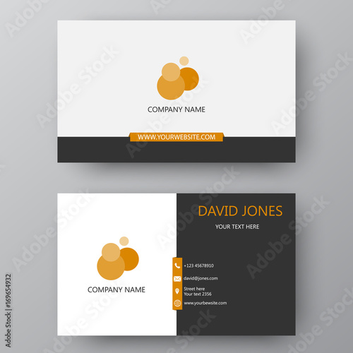 Modern presentation card with company logo. Vector business card template. Visiting card for business and personal use.  Vector illustration design.