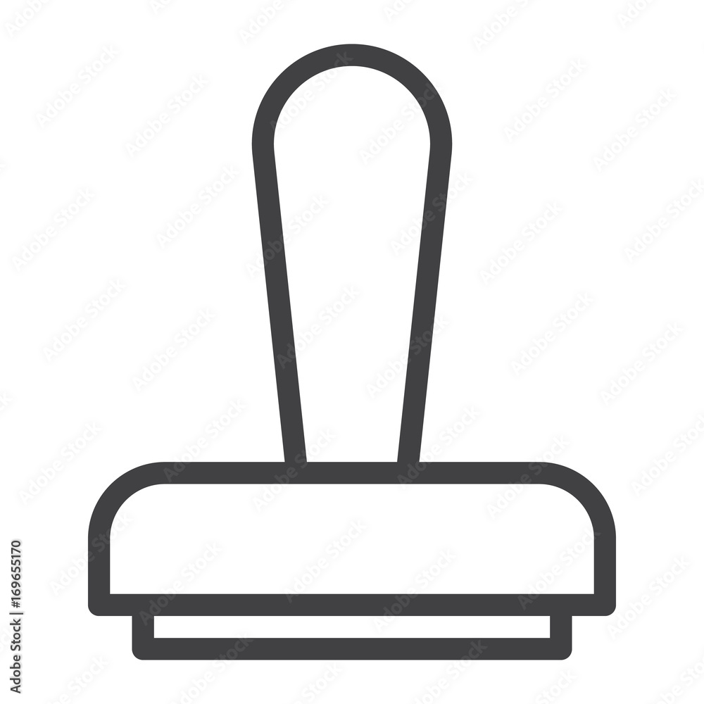 Stamp line icon, outline vector sign, linear style pictogram isolated on white. Symbol, logo illustration. Editable stroke Stamp line icon, outline vector sign, linear style pictogram isolated on white. Symbol, logo illustration. Editable stroke