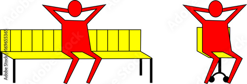 räkelnder Mensch