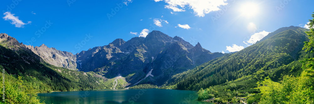 National Park. Travel in the mountains. Tatra Sea eye.