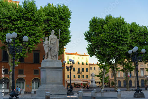 Piazza Napoleone (Napoleone square) in Lucca, Tuscany, Italy photo