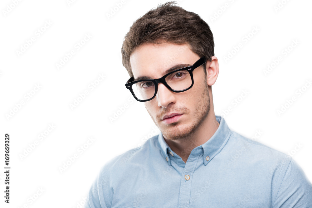 handsome man in eyeglasses