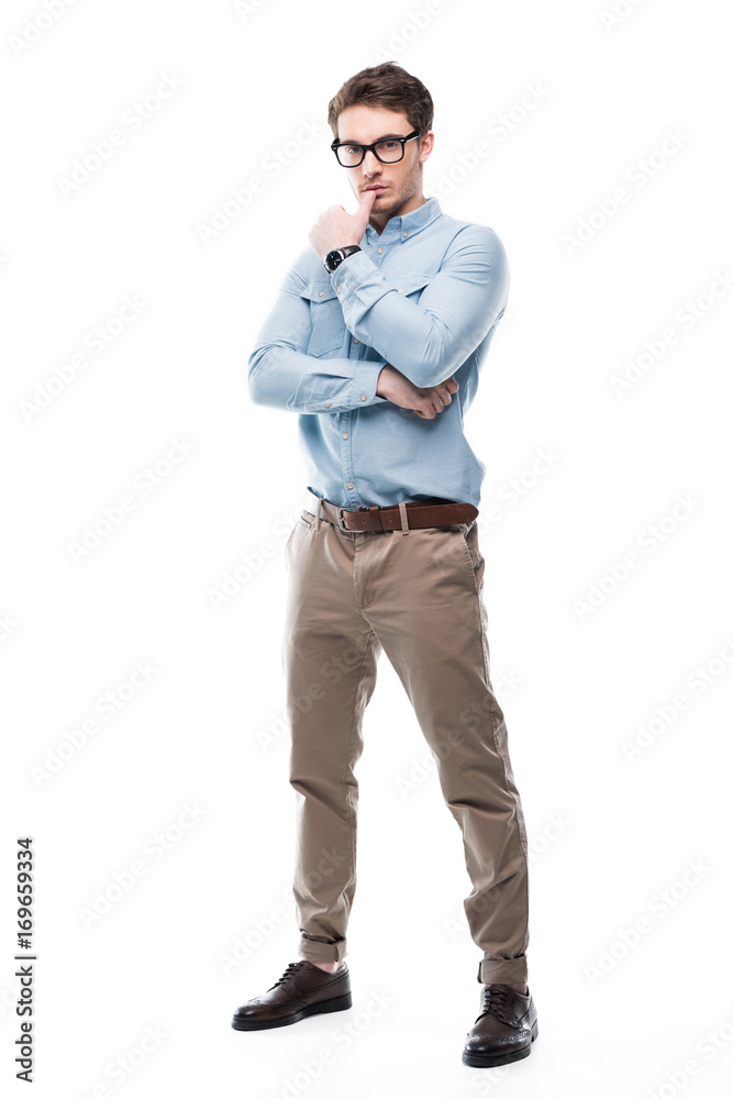 thoughtful handsome man thoughtful handsome man