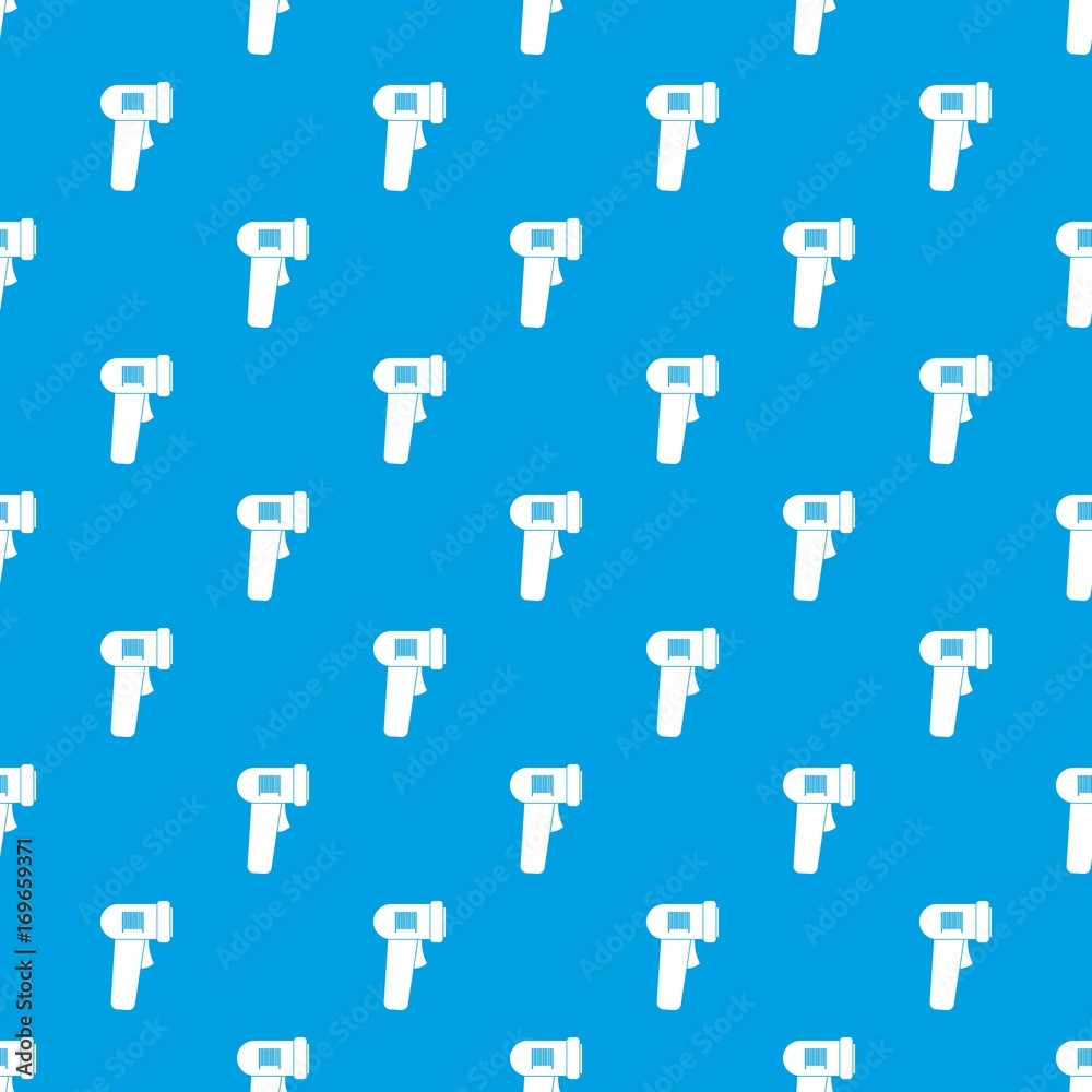 Naklejka premium Barcode scanner pattern seamless blue