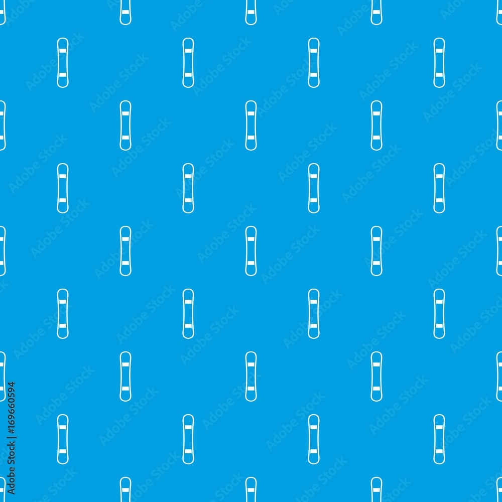 Snowboard sport board pattern seamless blue