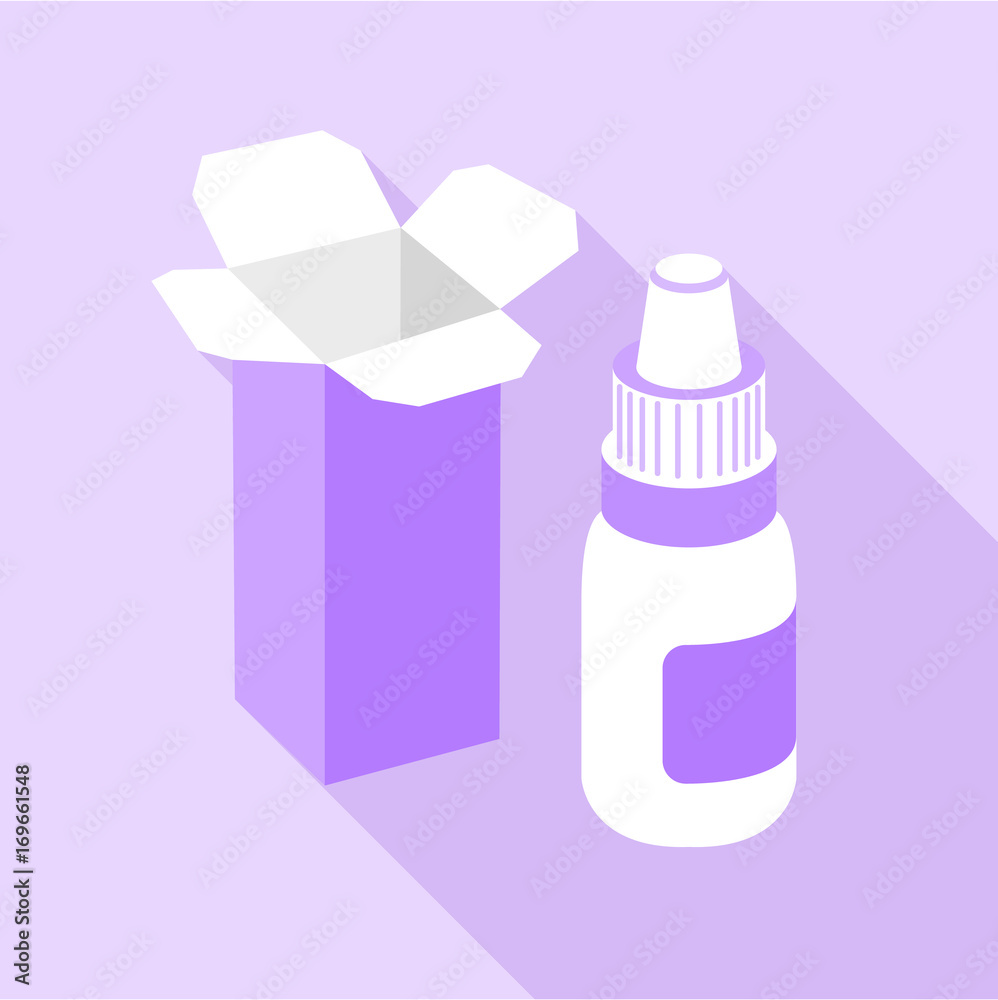 Nose spray icon, flat style Nose spray icon, flat style
