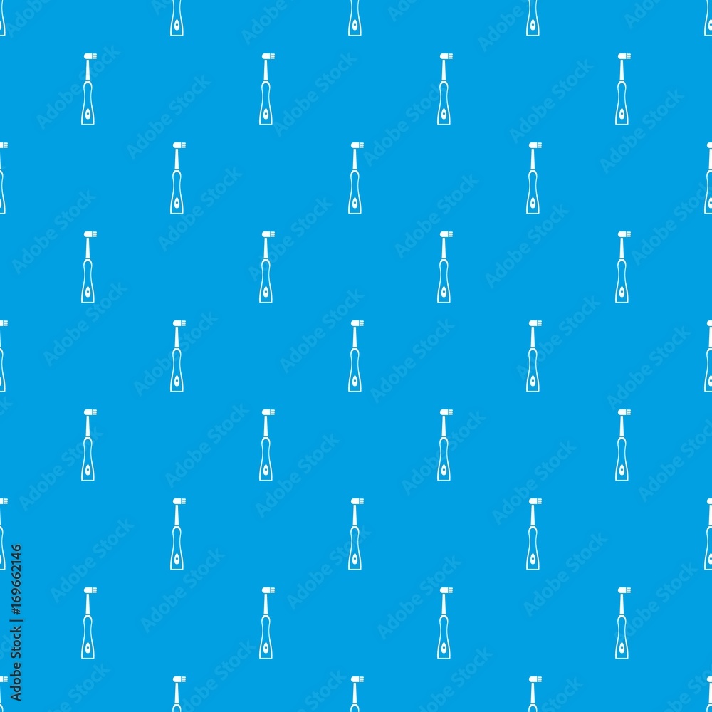 Electric toothbrush pattern seamless blue Electric toothbrush pattern seamless blue