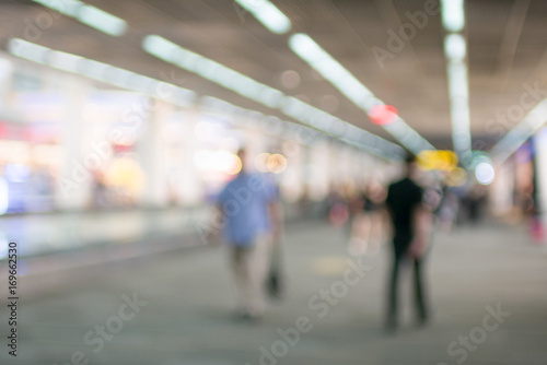 Departure terminal in airport , blurred for background design