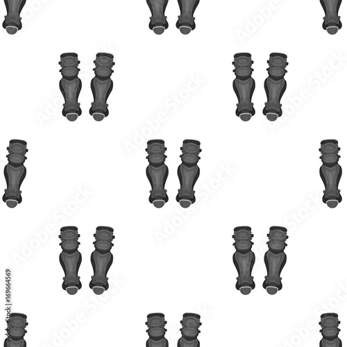 Protective knee pads. Baseball single icon in monochrome style vector symbol stock illustration web.
