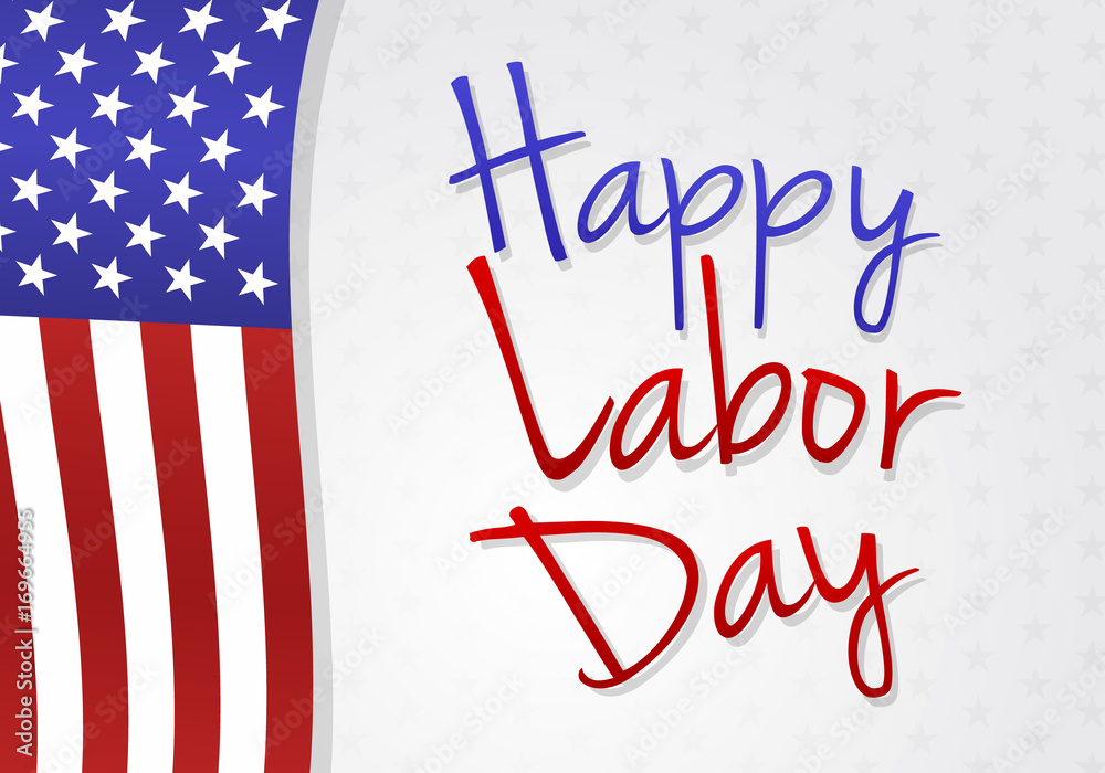 Concept of banner for American Labor Day. Vector.