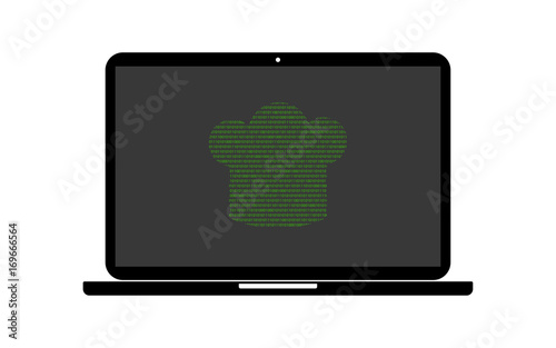 Hacker Laptop Kochhaube