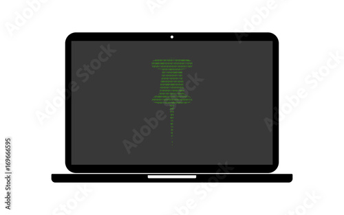 Hacker Laptop Stecknadel
